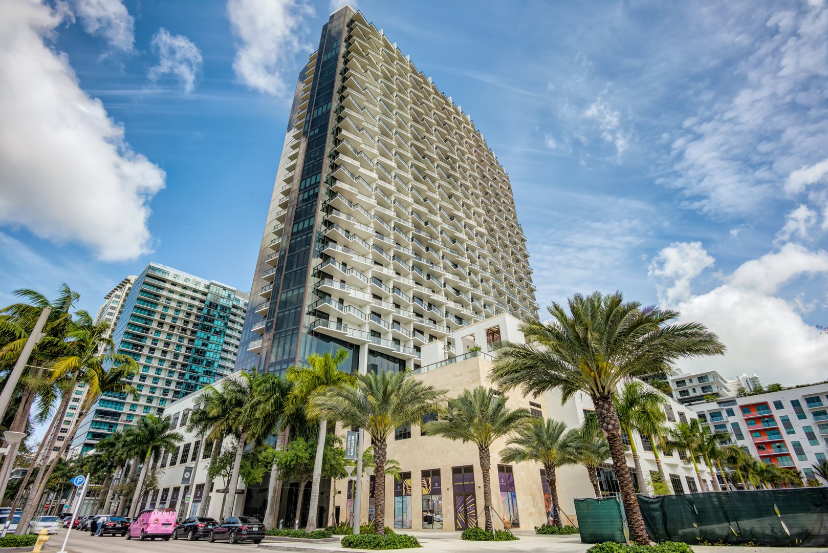 Exterior of Gio Midtown building in Miami