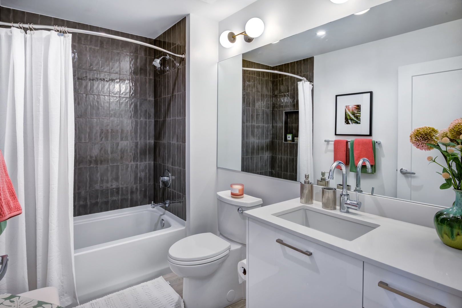 A bathroom in one of Gio Midtown's luxury apartments in Miami