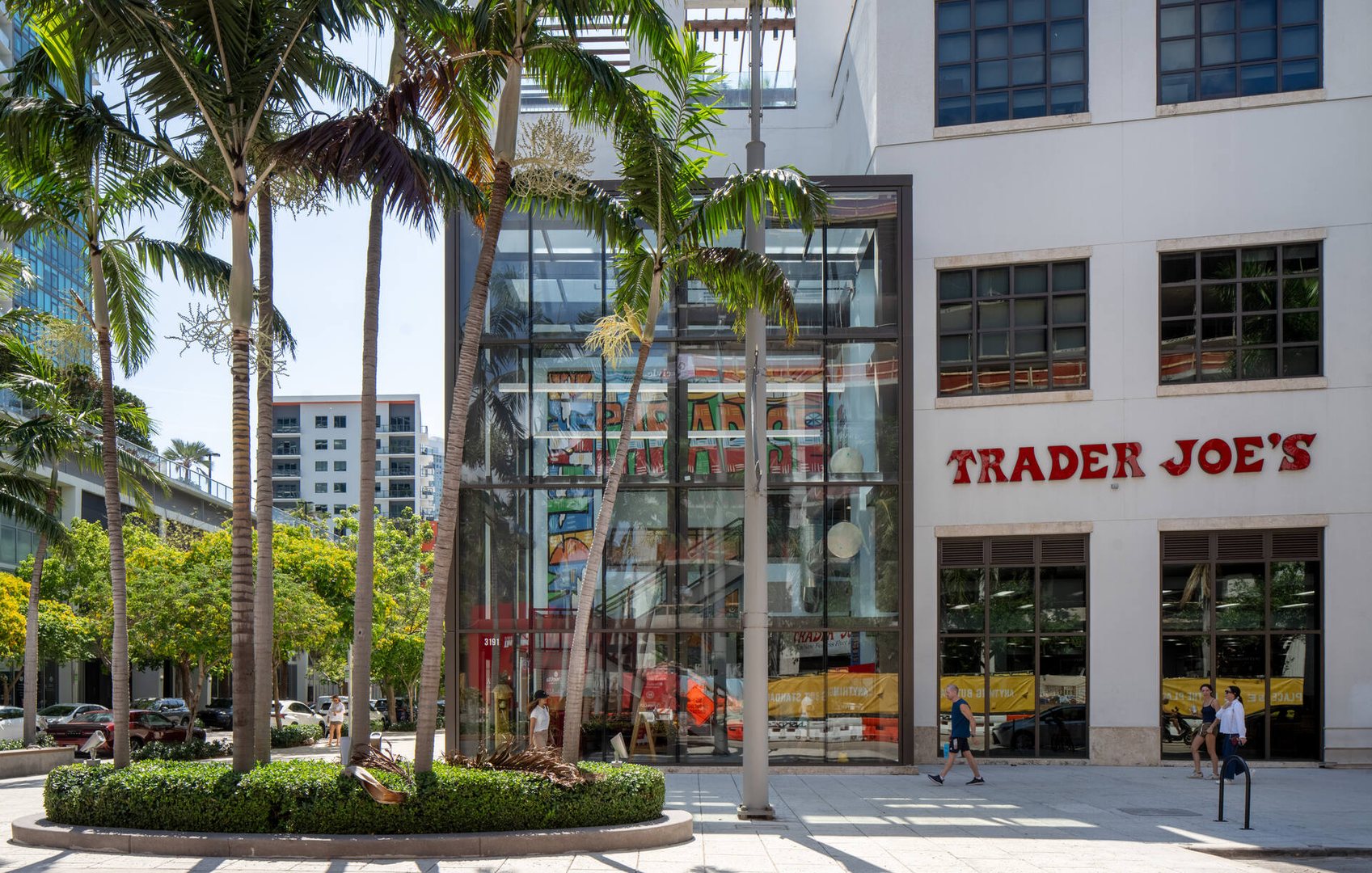 Trader Joes at corner of Gio Midtown building in Miami